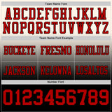 Custom Cream Red-Black Authentic Fade Fashion Football Jersey