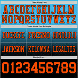 Custom Sky Blue Orange-Black Authentic Fade Fashion Football Jersey