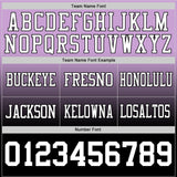 Custom Light Purple White-Black Authentic Fade Fashion Football Jersey