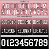 Custom Medium Pink White-Black Authentic Fade Fashion Football Jersey