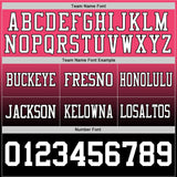 Custom Neon Pink White-Black Authentic Fade Fashion Football Jersey