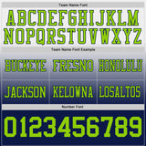 Custom White Neon Green-Navy Authentic Fade Fashion Football Jersey