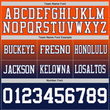 Custom Orange White-Navy Authentic Fade Fashion Football Jersey