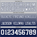Custom Gray White-Navy Authentic Fade Fashion Football Jersey