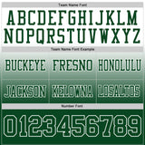 Custom White Green Authentic Fade Fashion Football Jersey