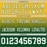 Custom Gold White-Green Authentic Fade Fashion Football Jersey