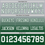 Custom Gray White-Green Authentic Fade Fashion Football Jersey