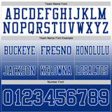 Custom White Royal Authentic Fade Fashion Football Jersey