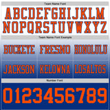 Custom White Orange-Royal Authentic Fade Fashion Football Jersey
