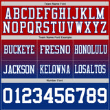 Custom Red White-Royal Authentic Fade Fashion Football Jersey