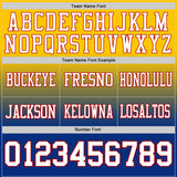 Custom Yellow White Royal-Red Authentic Fade Fashion Football Jersey