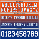 Custom Orange White-Royal Authentic Fade Fashion Football Jersey
