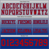 Custom Gray Red-Royal Authentic Fade Fashion Football Jersey