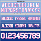 Custom Light Blue White Royal-Pink Authentic Fade Fashion Football Jersey