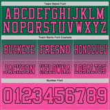 Custom Kelly Green Pink-Black Authentic Fade Fashion Football Jersey