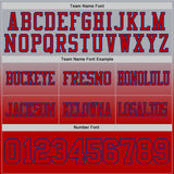 Custom Gray Red-Royal Authentic Fade Fashion Football Jersey