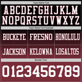 Custom Black White-Burgundy Authentic Fade Fashion Football Jersey
