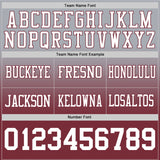 Custom Gray White-Burgundy Authentic Fade Fashion Football Jersey