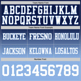 Custom Navy White-Light Blue Authentic Fade Fashion Football Jersey