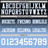 Custom Black White-Light Blue Authentic Fade Fashion Football Jersey