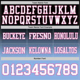 Custom Black White Light Blue-Pink Authentic Fade Fashion Football Jersey
