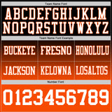 Custom Black White-Orange Authentic Fade Fashion Football Jersey