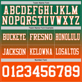 Custom Kelly Green White-Orange Authentic Fade Fashion Football Jersey