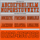 Custom Gray Orange-Black Authentic Fade Fashion Football Jersey