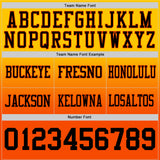 Custom Yellow Black-Orange Authentic Fade Fashion Football Jersey