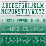 Custom White Kelly Green Authentic Fade Fashion Football Jersey
