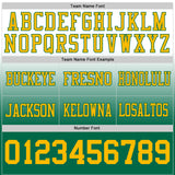 Custom White Gold-Kelly Green Authentic Fade Fashion Football Jersey