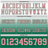 Custom White Medium Pink-Kelly Green Authentic Fade Fashion Football Jersey