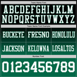 Custom Black White-Kelly Green Authentic Fade Fashion Football Jersey