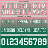 Custom Medium Pink White-Kelly Green Authentic Fade Fashion Football Jersey