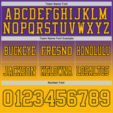 Custom Purple Gold-Black Authentic Fade Fashion Football Jersey