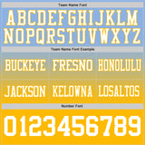 Custom Light Blue White-Gold Authentic Fade Fashion Football Jersey