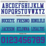 Custom White Purple-Teal Authentic Fade Fashion Football Jersey