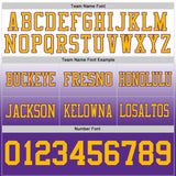 Custom White Gold-Purple Authentic Fade Fashion Football Jersey