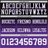 Custom Black White-Purple Authentic Fade Fashion Football Jersey