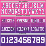 Custom Pink White-Purple Authentic Fade Fashion Football Jersey
