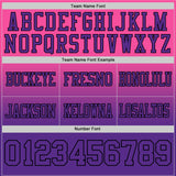 Custom Pink Purple-Black Authentic Fade Fashion Football Jersey