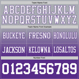 Custom Gray White-Purple Authentic Fade Fashion Football Jersey