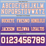 Custom Light Blue White Purple-Orange Authentic Fade Fashion Football Jersey