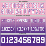 Custom Light Pink White-Purple Authentic Fade Fashion Football Jersey