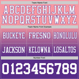 Custom Medium Pink White-Purple Authentic Fade Fashion Football Jersey