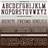 Custom White Brown Authentic Fade Fashion Football Jersey