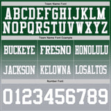 Custom Green White-Gray Authentic Fade Fashion Football Jersey
