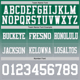 Custom Kelly Green White-Gray Authentic Fade Fashion Football Jersey