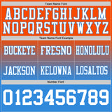 Custom Orange White-Powder Blue Authentic Fade Fashion Football Jersey