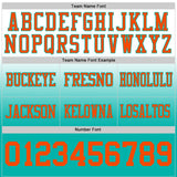 Custom White Orange-Aqua Authentic Fade Fashion Football Jersey